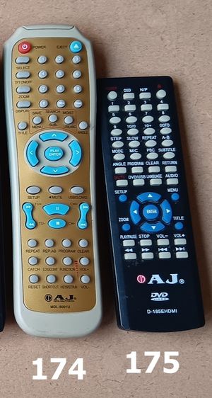 AJ REMOTE (1-175) รีโมท เอเจ เครื่องเสียง DVD VCD CD TAPE VDO LASER DISC BLU RAY COMBO แผ่นเสียง KARAOKE TV จานดาวเทียม AIR SOKEN แอร์ รูปที่ 8