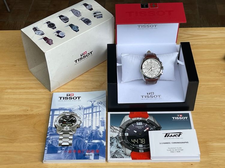 TISSOT Couturier Chronograph Quartz White Dial T0356171603100 Brown Leather  รูปที่ 2