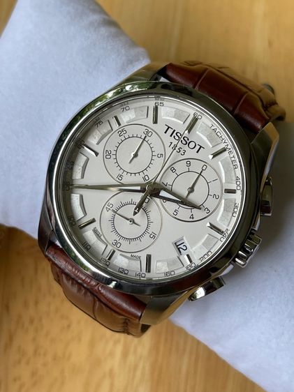 TISSOT Couturier Chronograph Quartz White Dial T0356171603100 Brown Leather  รูปที่ 5