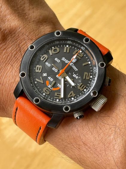 ANGLE CLOVER Chronograph Sports Orange Black 46 mm 100 m รูปที่ 16