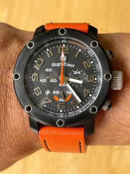 ANGLE CLOVER Chronograph Sports Orange Black 46 mm 100 m รูปที่ 15