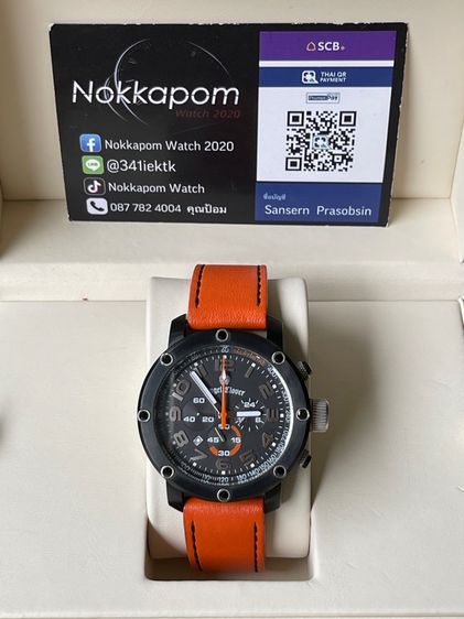 ANGLE CLOVER Chronograph Sports Orange Black 46 mm 100 m รูปที่ 3
