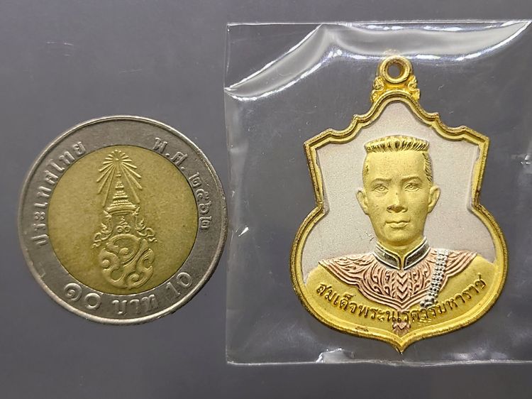 เหรียญสมเด็จพระนเรศวรมหาราช รุ่น สู้ หลัง สก เนื้อชุบสามกษัตริย์ พ.ศ.2548 รูปที่ 4