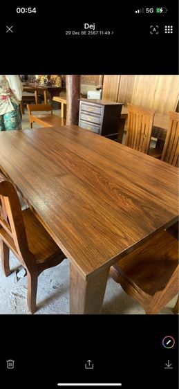 น้ำตาลเข้ม อื่นๆ โต๊ะกินข้าวไม้สัก