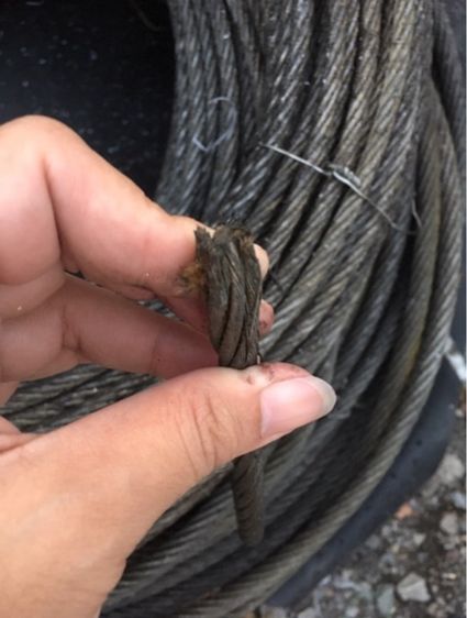 ลวดสลิงดำไส้เหล็ก ขนาด12mm และ 9mm มือ2 สภาพดี รูปที่ 3