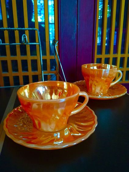 USA.ชุดกาแฟ file king จากอเมริกา..ครบ 4 ชุดพร้อมกระเช้าเดิมแท้เก่าโบราณ รูปที่ 15