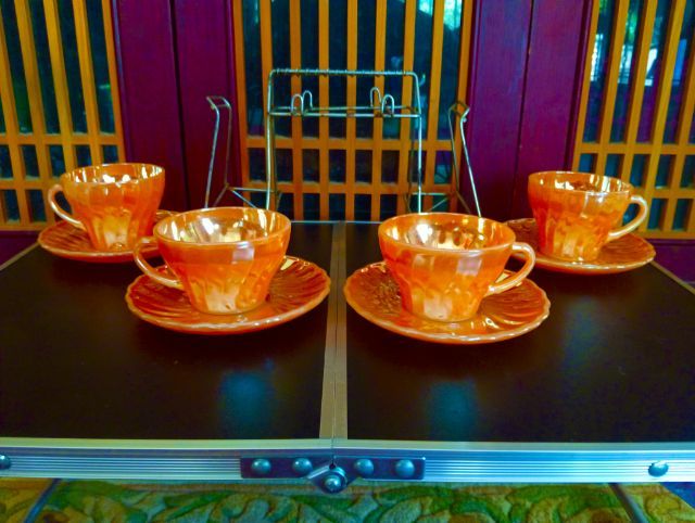 USA.ชุดกาแฟ file king จากอเมริกา..ครบ 4 ชุดพร้อมกระเช้าเดิมแท้เก่าโบราณ รูปที่ 6