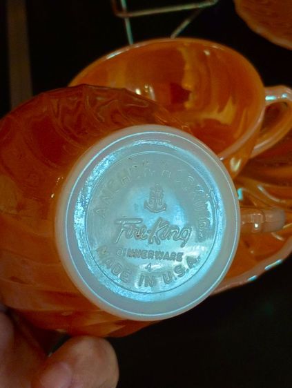 USA.ชุดกาแฟ file king จากอเมริกา..ครบ 4 ชุดพร้อมกระเช้าเดิมแท้เก่าโบราณ รูปที่ 2