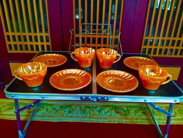 USA.ชุดกาแฟ file king จากอเมริกา..ครบ 4 ชุดพร้อมกระเช้าเดิมแท้เก่าโบราณ รูปที่ 3