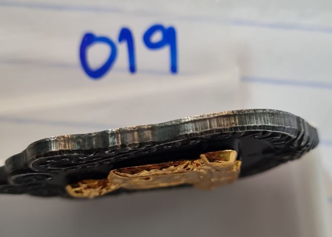 🟠019ลป.ทิม8รอบ เนื้อสีเงินเก่าหน้ากากสีทอง มีตอกโค๊ต พระบ้านคุณตาสะสมไว้นานแล้วค่ะ รูปที่ 6