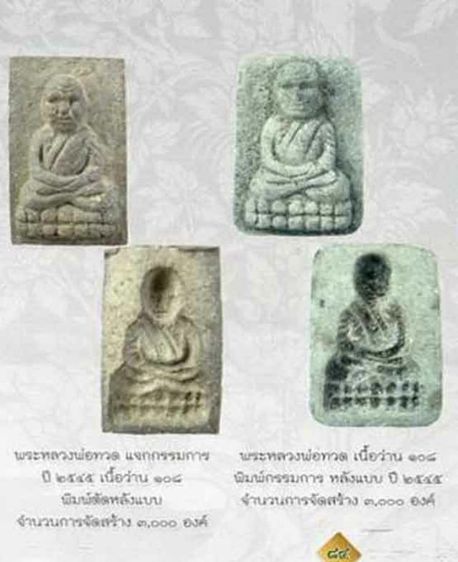 พระหลวงปู่ทวด แจกกรรมการ เนื้อว่าน 108 พิมพ์หลังแบบ วัดห้วยมงคล สร้าง 3,000 องค์ สภาพสวยเดิม หายากแล้ว รูปที่ 2