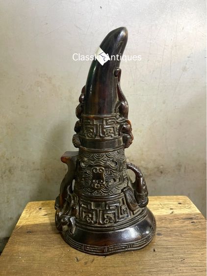 จอก งานแกะสลักจากเขา สะสมB2 รูปที่ 4