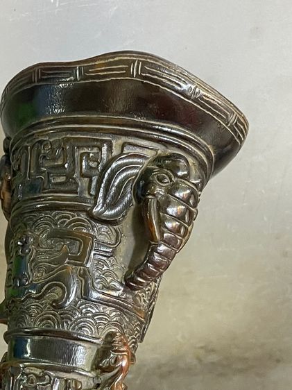 จอก งานแกะสลักจากเขา สะสมB2 รูปที่ 15