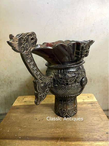 จอก งานแกะสลักจากเขา สะสมB3 รูปที่ 5