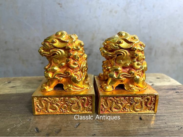 ตราประทับ สิงห์ กะไหล่ทองสะสม รูปที่ 4