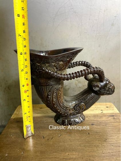 จอก งานแกะสลักจากเขา สะสมB1 รูปที่ 14