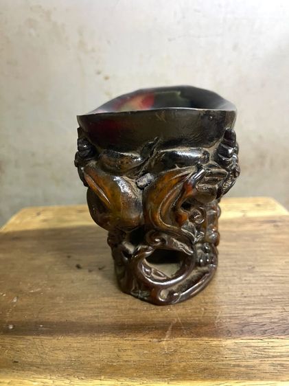 จอก งานแกะสลักจากเขา สะสมB5 รูปที่ 2