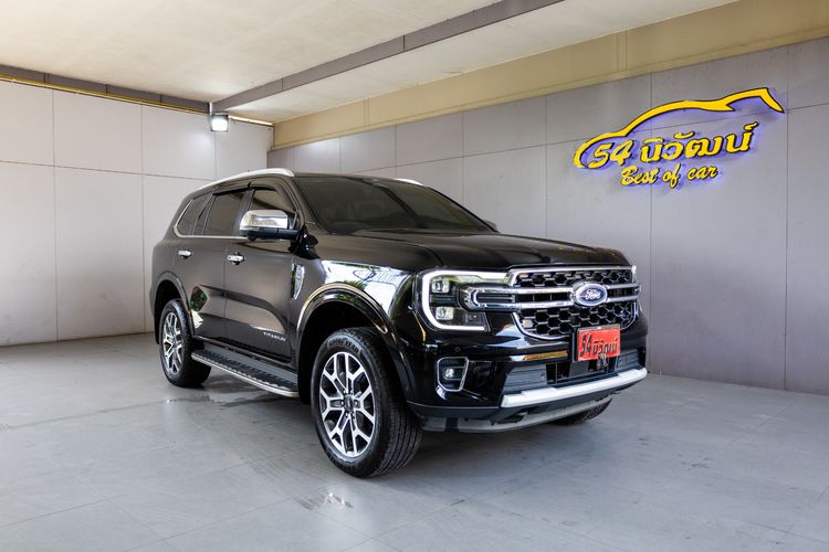 Ford Everest 2022 2.0 Bi-Turbo Titanium+ 4WD Utility-car ดีเซล ไม่ติดแก๊ส เกียร์อัตโนมัติ ดำ
