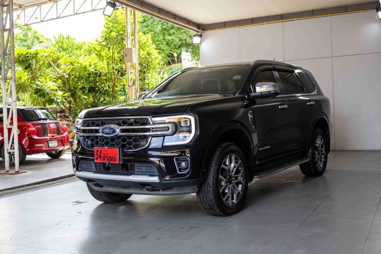 Ford Everest 2022 2.0 Bi-Turbo Titanium+ 4WD Utility-car ดีเซล ไม่ติดแก๊ส เกียร์อัตโนมัติ ดำ รูปที่ 3