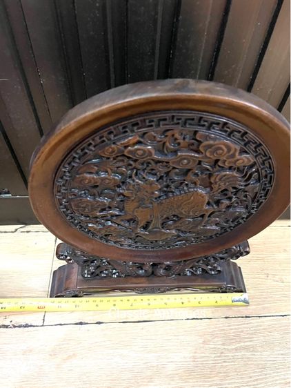 ลับแล แผ่นไม้แกะสลัก กิเลน สะสมA4 รูปที่ 17