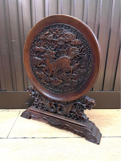 ลับแล แผ่นไม้แกะสลัก กิเลน สะสมA4 รูปที่ 10