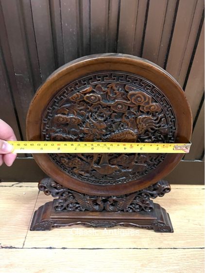 ลับแล แผ่นไม้แกะสลัก กิเลน สะสมA4 รูปที่ 16