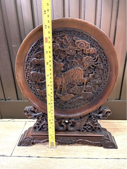 ลับแล แผ่นไม้แกะสลัก กิเลน สะสมA4 รูปที่ 15