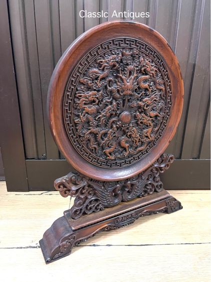 ลับแล แผ่นไม้แกะสลัก มังกร9หัว สะสมA3 รูปที่ 9