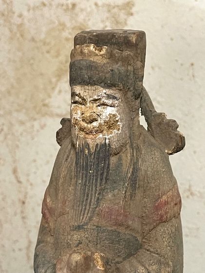 ไฉ่ซิงเอี๊ย ไม้แกะสลัก เก่าสะสมA4 รูปที่ 4