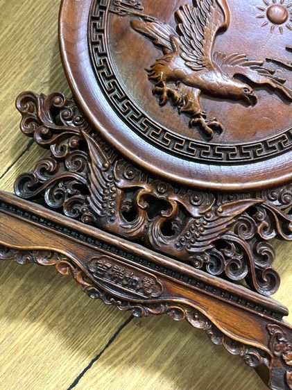 ลับแล แผ่นไม้แกะสลัก นกอินทรี สะสมA5 รูปที่ 7