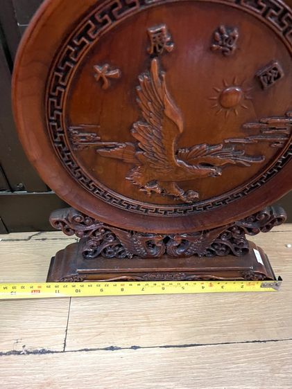 ลับแล แผ่นไม้แกะสลัก นกอินทรี สะสมA5 รูปที่ 11