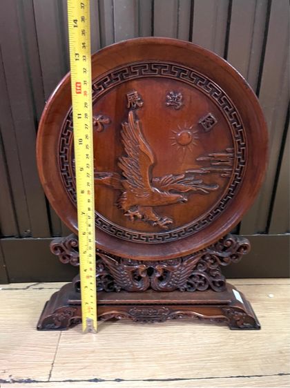 ลับแล แผ่นไม้แกะสลัก นกอินทรี สะสมA5 รูปที่ 10