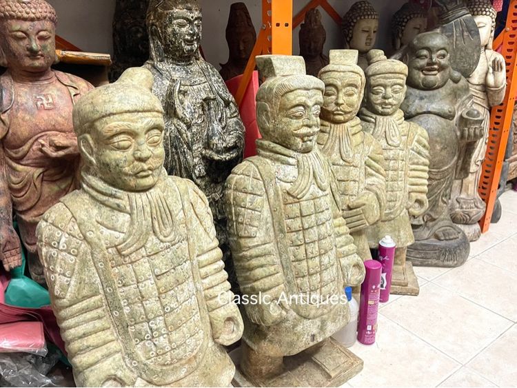 หุ่นทหารจีน หินแกะสลักสะสม รูปที่ 2