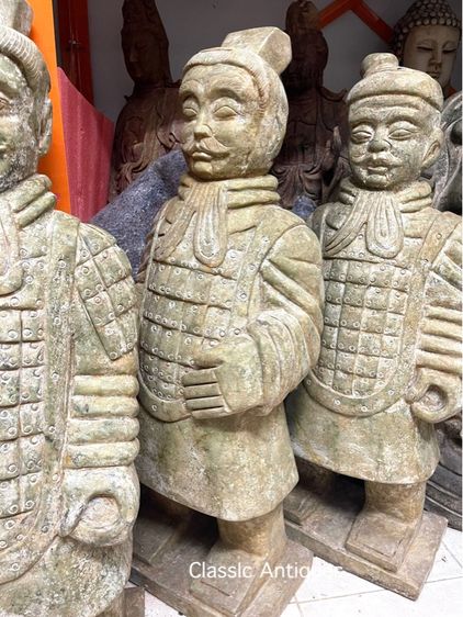 หุ่นทหารจีน หินแกะสลักสะสม รูปที่ 5