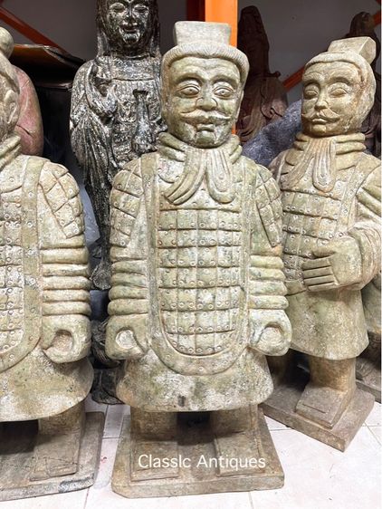 หุ่นทหารจีน หินแกะสลักสะสม รูปที่ 4