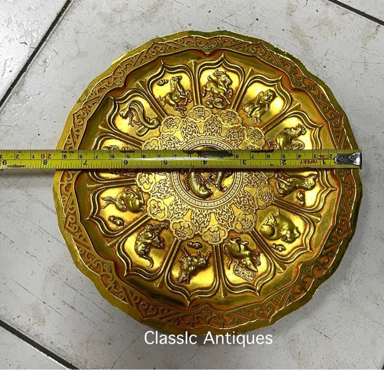 จาน 12นักษัตร กะไหล่ทองสะสม รูปที่ 12