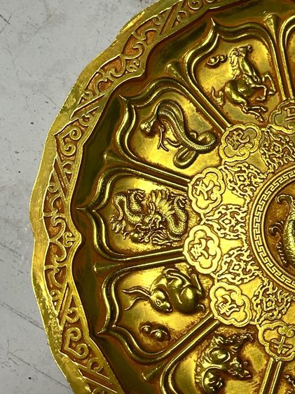 จาน 12นักษัตร กะไหล่ทองสะสม รูปที่ 3