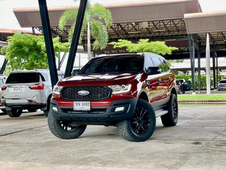 Ford Everest 2019 2.0 Bi-Turbo Titanium+ 4WD Utility-car ดีเซล ไม่ติดแก๊ส เกียร์อัตโนมัติ แดง