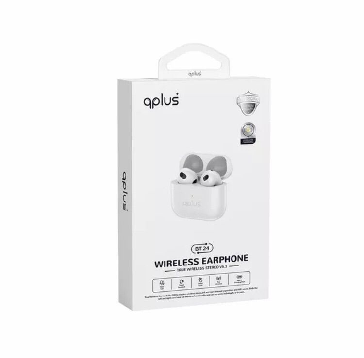 หูฟังไร้สาย QPLUS True Wireless Stereo รุ่น BT24 White (Type-C) by Banana IT รูปที่ 4