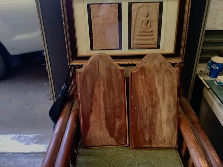 กรอบรูปไม้สักโบราณ1คู่ รูปที่ 2