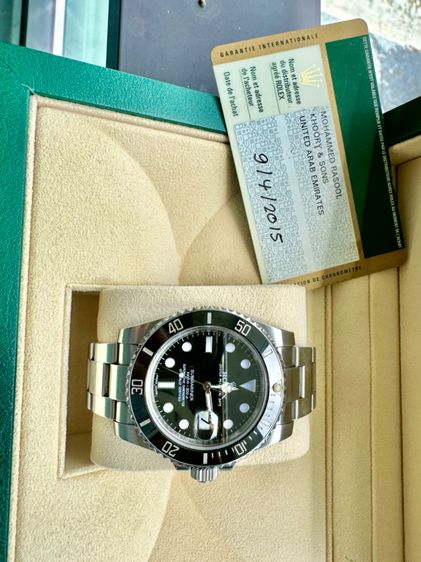Rolex Submariner เซรามิกดำ กล่องใบครบปี15 สภาพใหม่ใสไร้ริ้วรอย เจ้าของขายเองเปิดราคาไม่แรงสนใจจริงคุยราคากันได้ รูปที่ 3