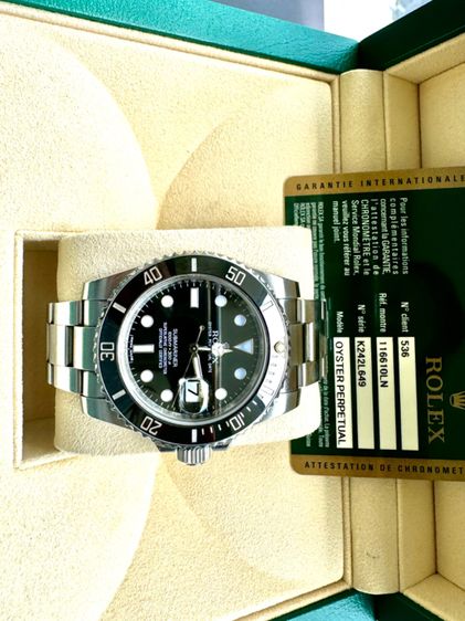 Rolex Submariner เซรามิกดำ กล่องใบครบปี15 สภาพใหม่ใสไร้ริ้วรอย เจ้าของขายเองเปิดราคาไม่แรงสนใจจริงคุยราคากันได้ รูปที่ 2