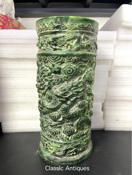 แจกัน มังกร หินแกะสลักสะสม รูปที่ 5