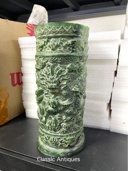 แจกัน มังกร หินแกะสลักสะสม รูปที่ 4