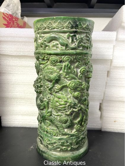 แจกัน มังกร หินแกะสลักสะสม รูปที่ 6