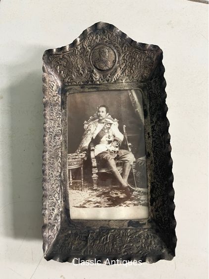 กรอบรูป เสด็จพ่อ ร.5 จ.ป.ร เก่าโบราณสะสม