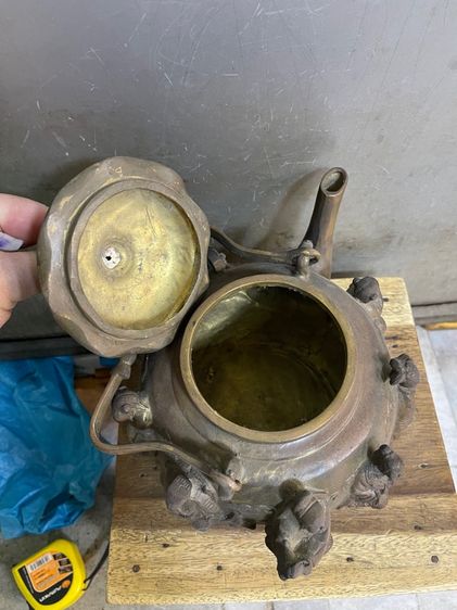 กาน้ำชา ลายเทพแปดเซียน ทองเหลืองใบใหญ่สะสม รูปที่ 13