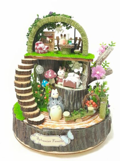 บ้านตุ๊กตาจิ๋วประกอบแล้ว พร้อมตั้งโชว์
 บ้านต้นไม้ กระต่าย Fantasy Forest รูปที่ 3