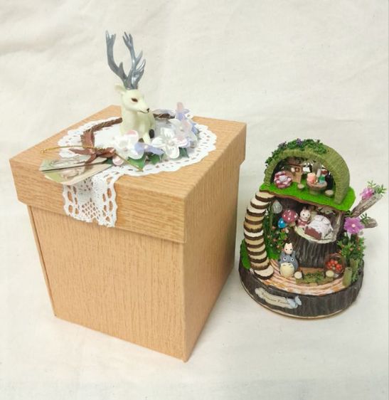 บ้านตุ๊กตาจิ๋วประกอบแล้ว พร้อมตั้งโชว์
 บ้านต้นไม้ กระต่าย Fantasy Forest รูปที่ 11
