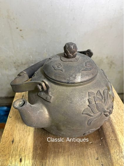 กาน้ำชา ทองเหลืองใบใหญ่ สะสมA3 รูปที่ 5